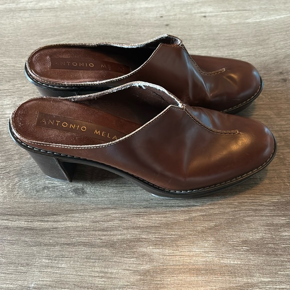 ANTONIO MELANI Shoes - Antonio Melani leather heeled mules size 7